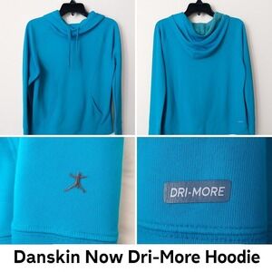 Danskin‎ Now Dri-More Blue Pullover Hoodie Women's Size L